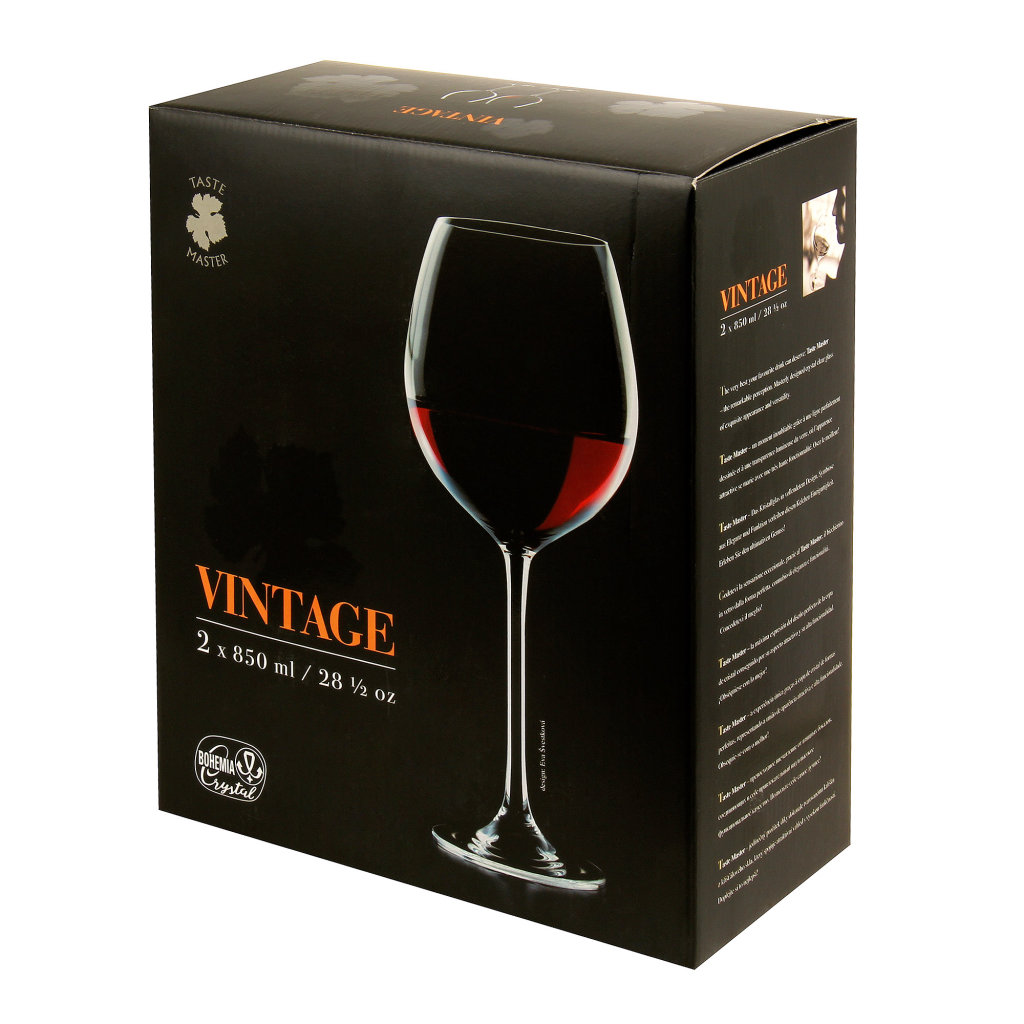 Набор бокалов Crystalex Винтаче для вина 850 мл 2 шт, цвет прозрачный - фото 2