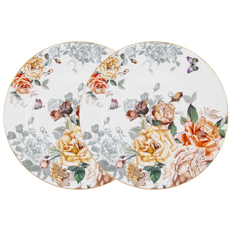 Набор обеденных тарелок Anna Lafarg Primaver Белый Розамунда лобелия розамунда