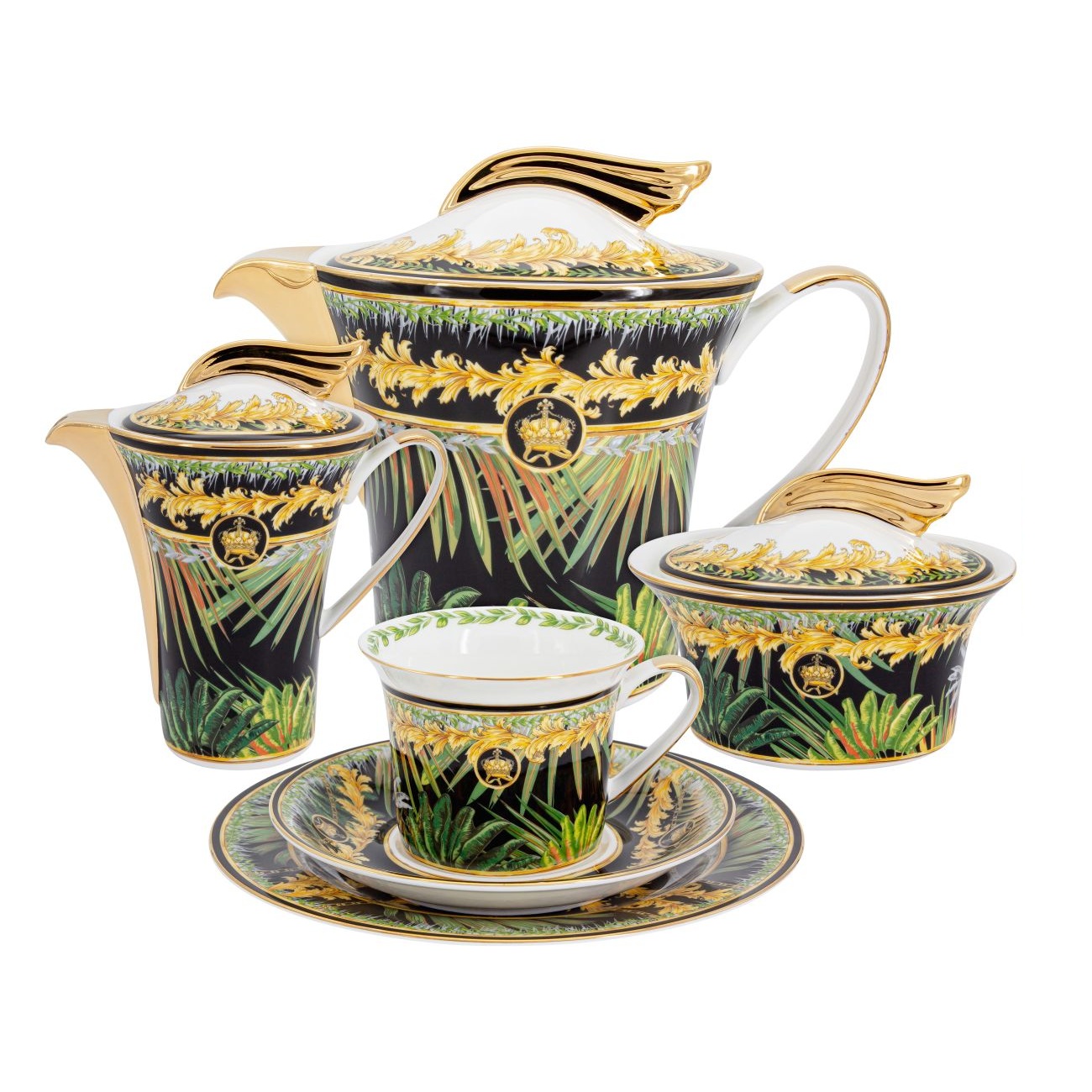Сервиз чайный Royal Crown Эдем 21 предмет 6 персон ваза для ов royal crown эдем 21 см
