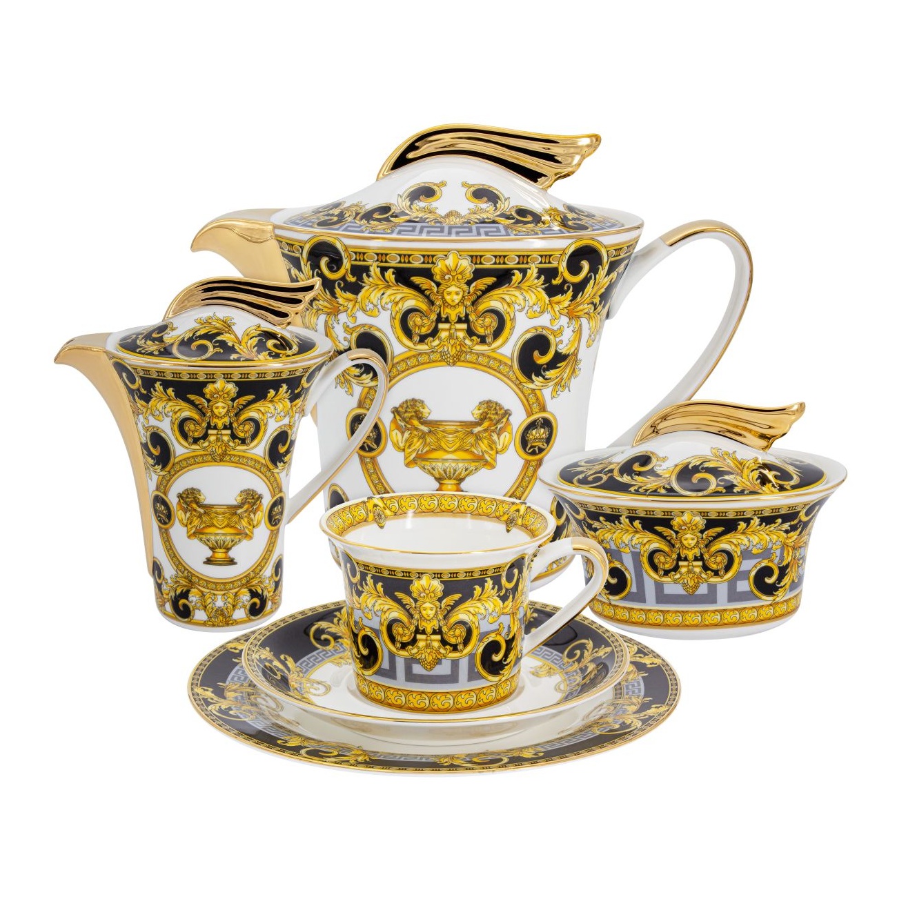 Сервиз чайный Royal Crown Консул 21 предмет 6 персон сахарница и молочник 150мл tudor royal sutton