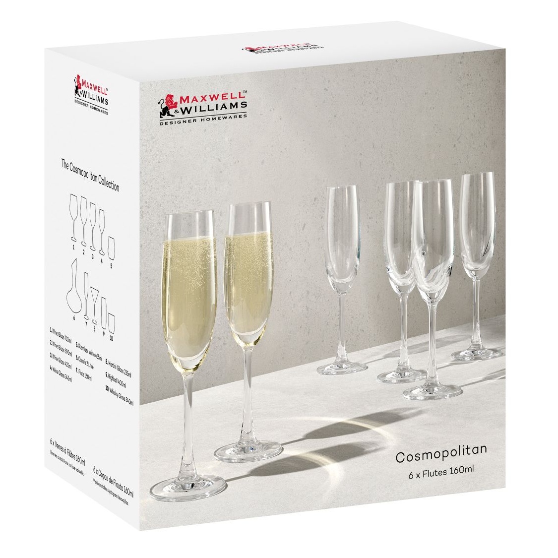 Набор бокалов Maxwell & Williams Cosmopolitan для шампанского, цвет прозрачный - фото 4