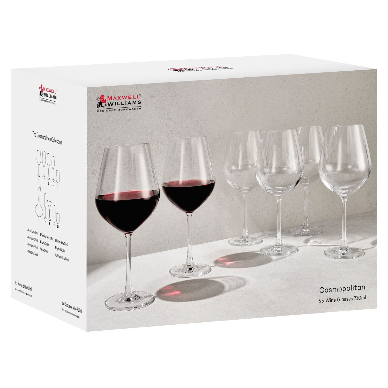 Набор бокалов для вина Maxwell & Williams Cosmopolitan 0,71 л, цвет прозрачный - фото 4