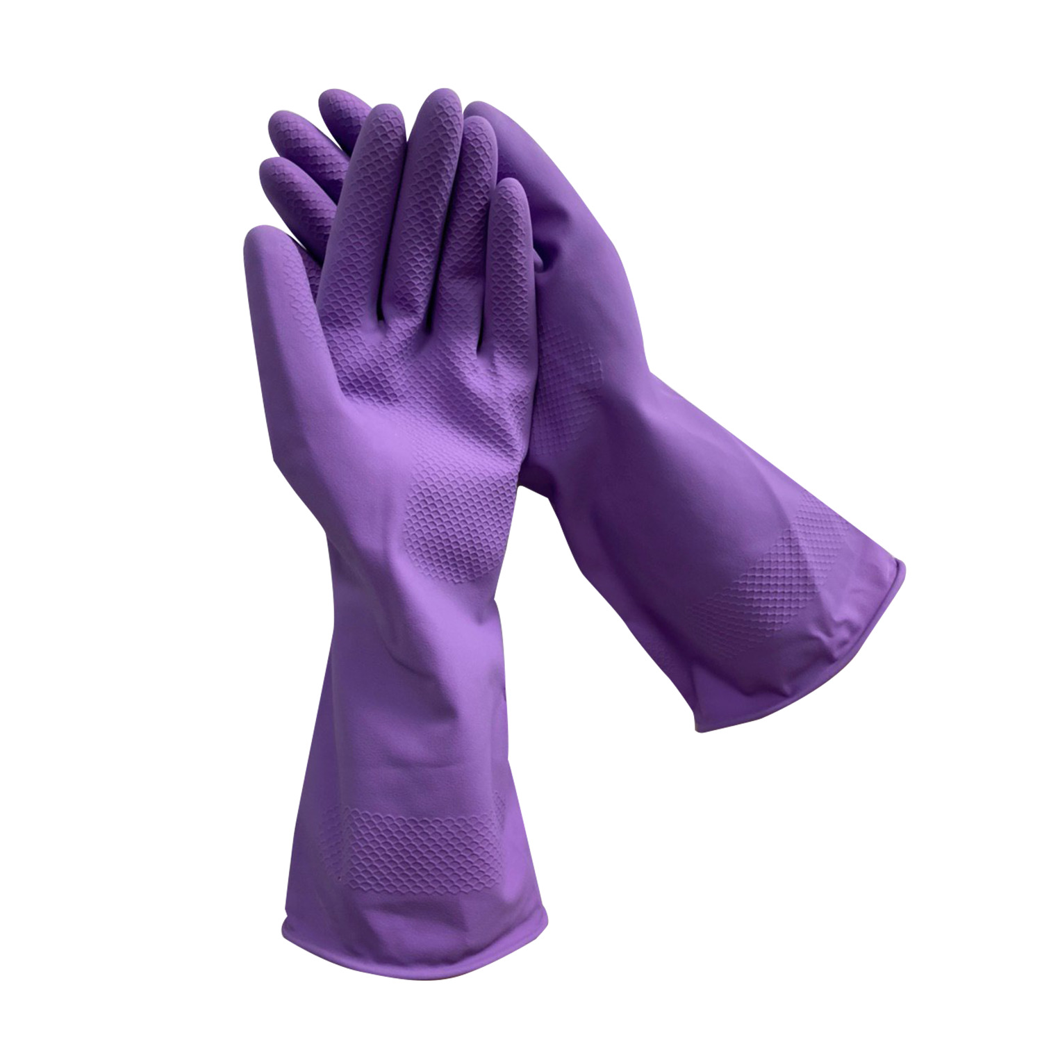 Перчатки хозяйственные Meine Liebe Чистенот латексные, размер XL, цвет фиолетовый - фото 2
