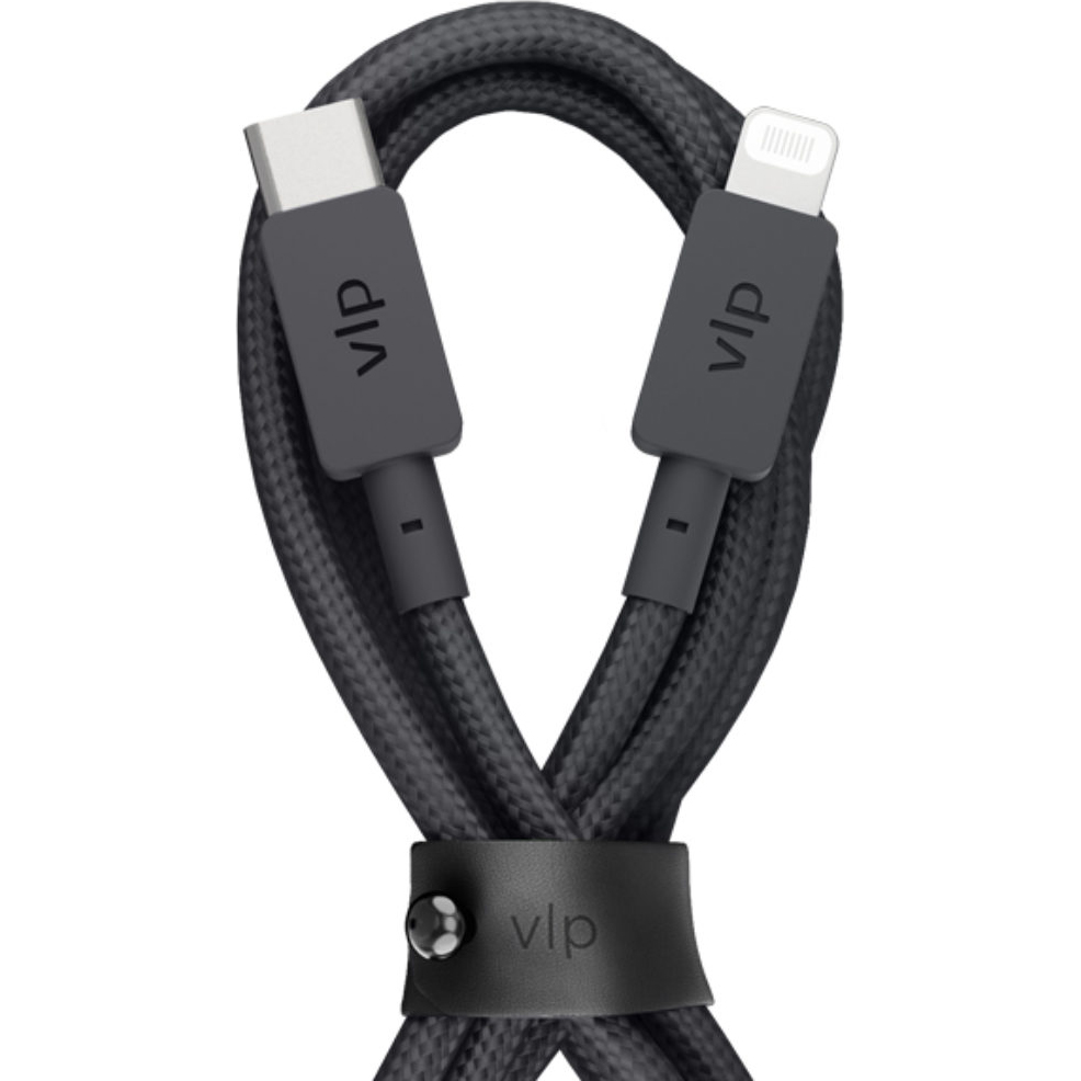 Кабель VLP Nylon Cable USB С - Lightning MFI черный - фото 2