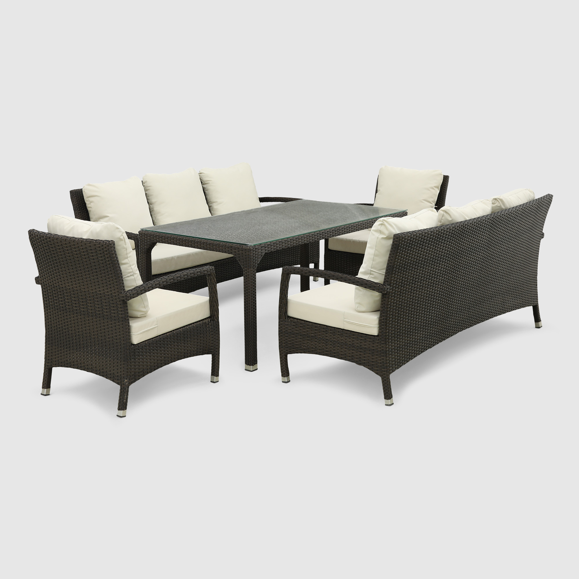Комплект мебели NS Rattan Shafran чёрный с белым 5 предметов набор аксессуаров ag concept чёрный серебряной каймой 5 предметов