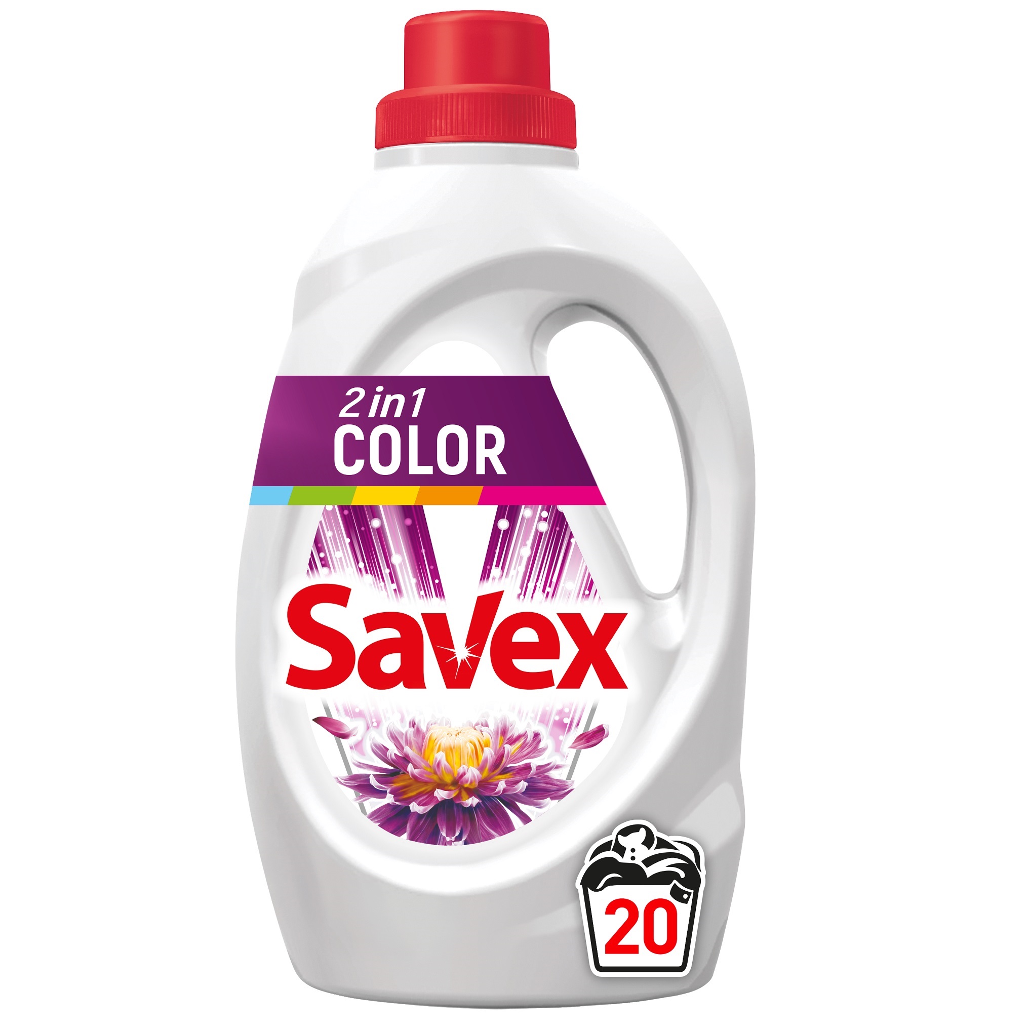 Средство для стирки Savex 2в1 COLOR 1,1 л savex капсулы для стирки savex для цветного белья 15 шт