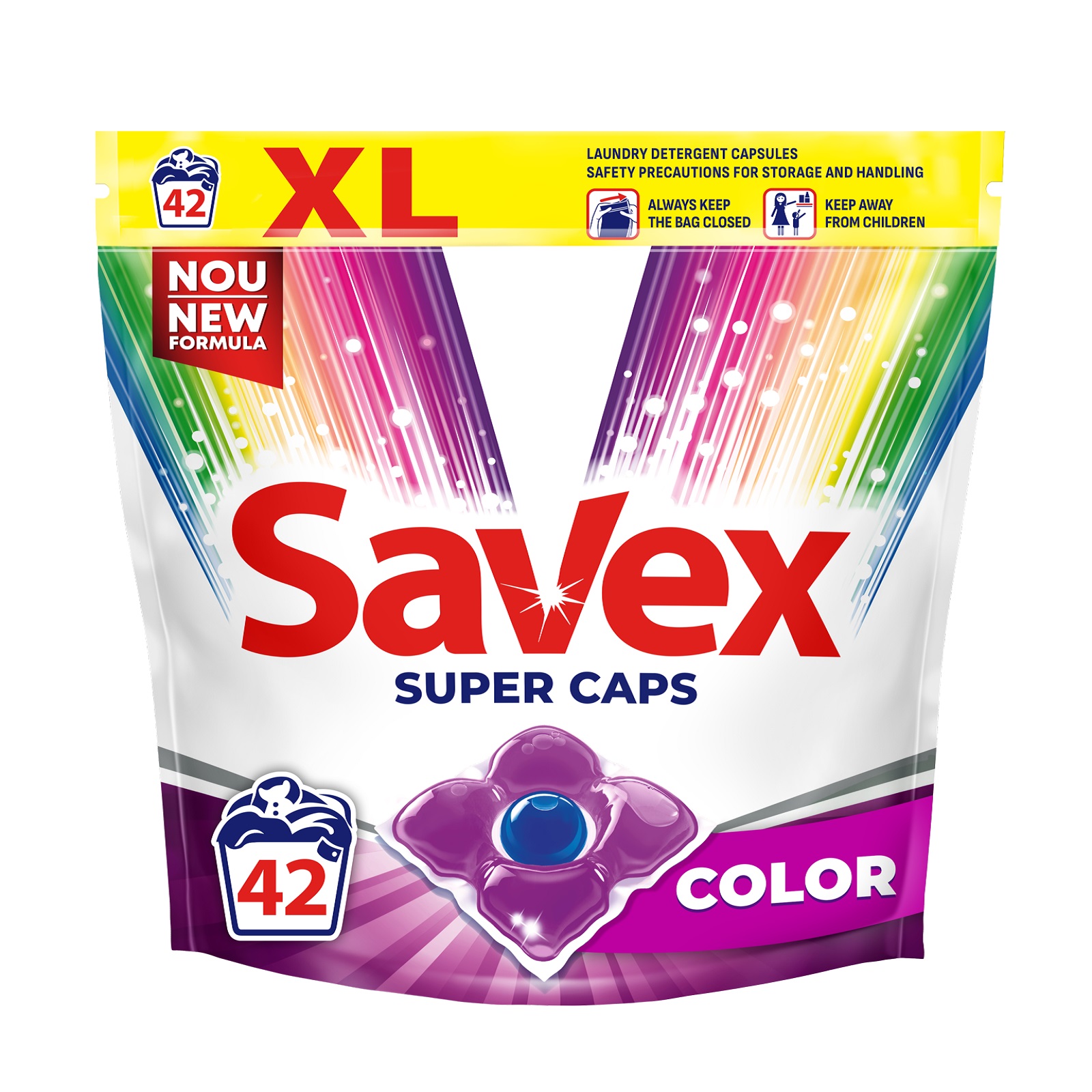 Капсулы для стирки Savex COLOR 42 шт savex капсулы для стирки savex для цветного белья 15 шт