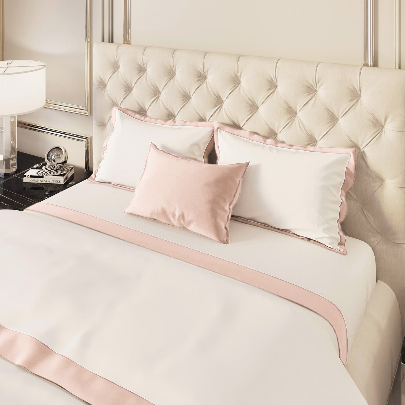 Комплект постельного белья Sofi De Marko Флер №11 белый с розовым Полуторный, цвет розовый, размер Полуторный - фото 2