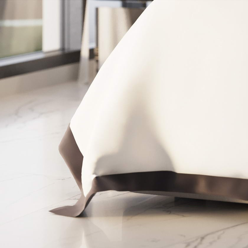 Комплект постельного белья Sofi De Marko Флер №8 белый с коричневым Полуторный, цвет коричневый, размер Полуторный - фото 4