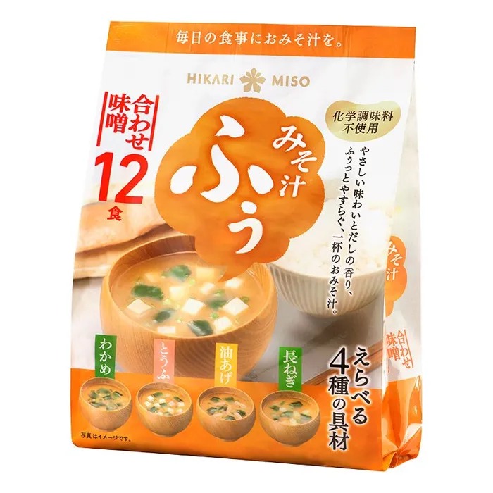 Суп мисо Hikari Miso ассорти 4 вкуса, 177 г лапша быстрого приготовления лапша ямамото сэйфун умакару с мисо пастой 105 г