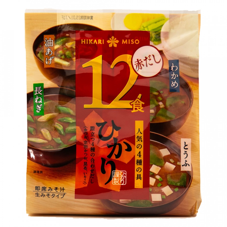 Суп мисо Hikari AKADASHI ассорти, 198 г лапша быстрого приготовления лапша ямамото сэйфун умакару с мисо пастой 105 г