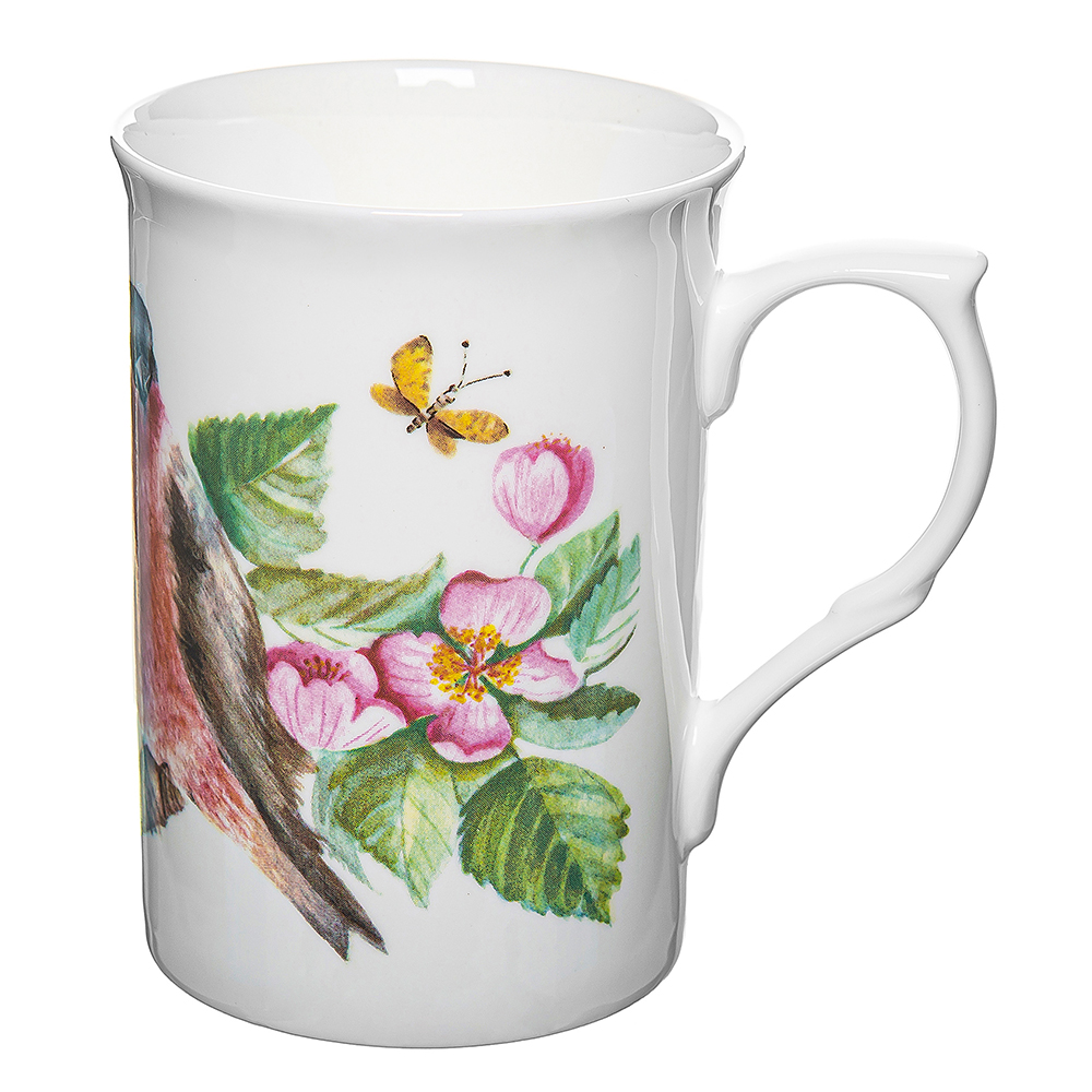 Кружка Rose of England птички в цветах шиповника 325 мл кружка шейкер для кофе и йогурта qlux в ассортименте