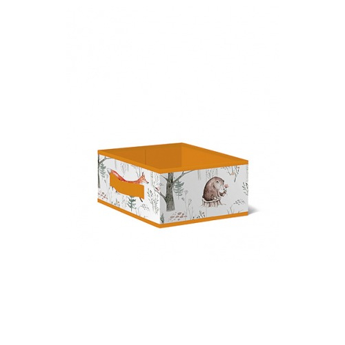 короб стеллажный для хранения с крышкой Короб стеллажный Лакарт Дизайн без крышки ТВ-6 Forest Friends 26х26х15см
