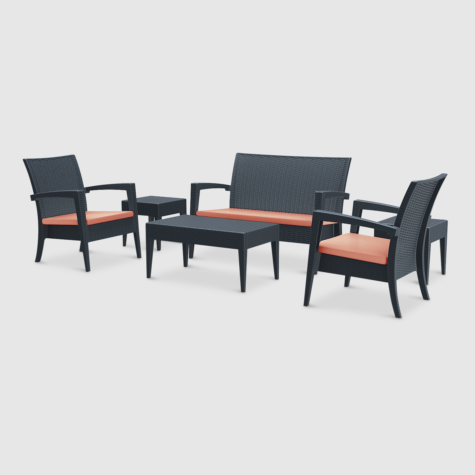 Набор мебели Siesta Contract Miami Lounge антрацитовый 6 предметов набор мебели konway bali 5 предметов