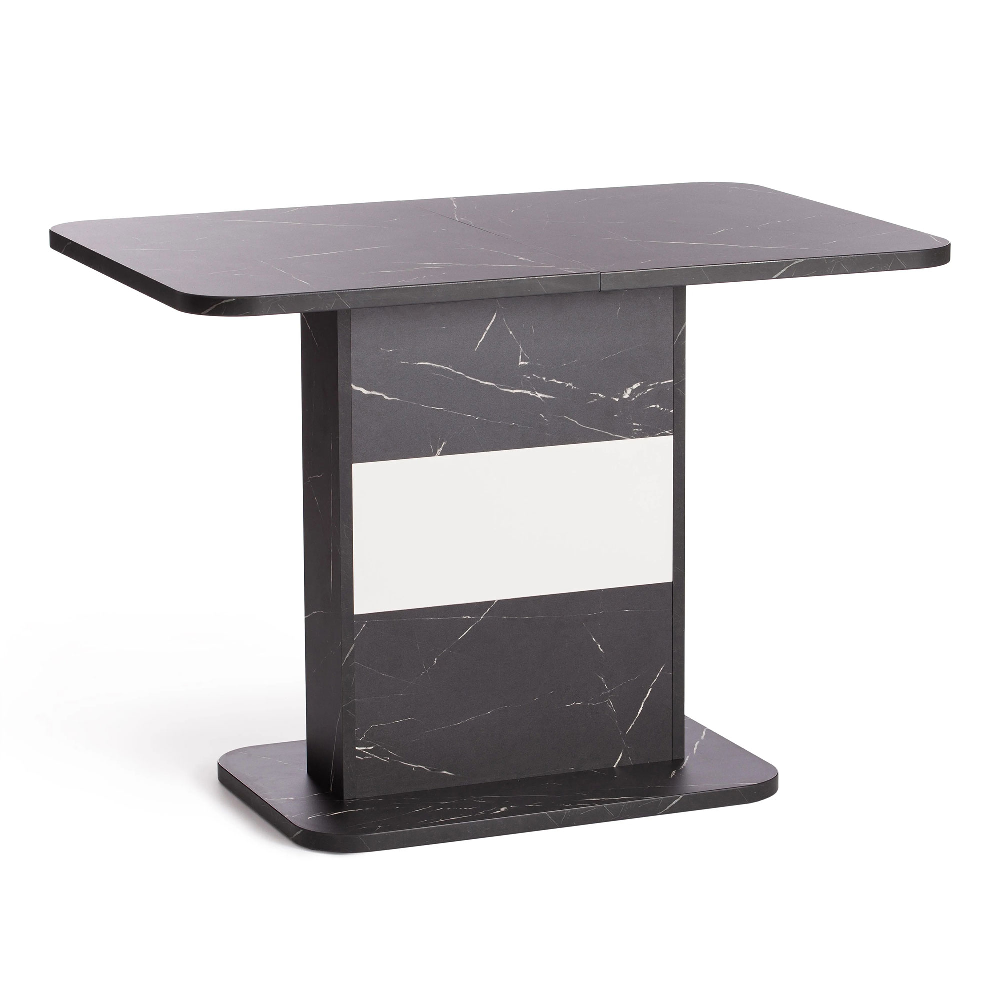 Обеденный стол TC Smart чёрный 105+35х70х75 см (19129) стол обеденный мебелик фидея 3 орех 120 160x70 п0003534