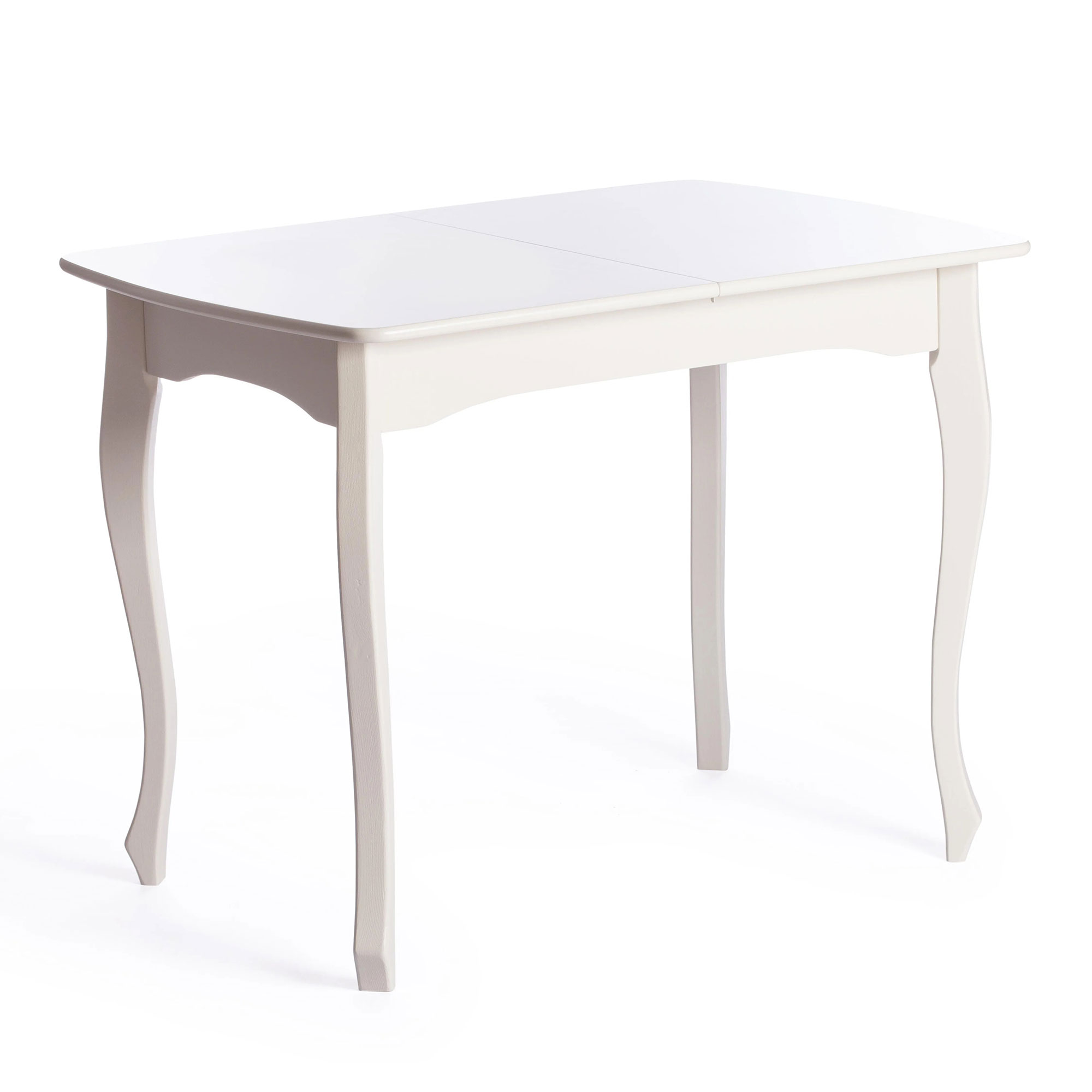 Обеденный стол TC Caterina Provence белый 100+30х70х75 см (19129) стол обеденный мебелик фидея 3 орех 120 160x70 п0003534