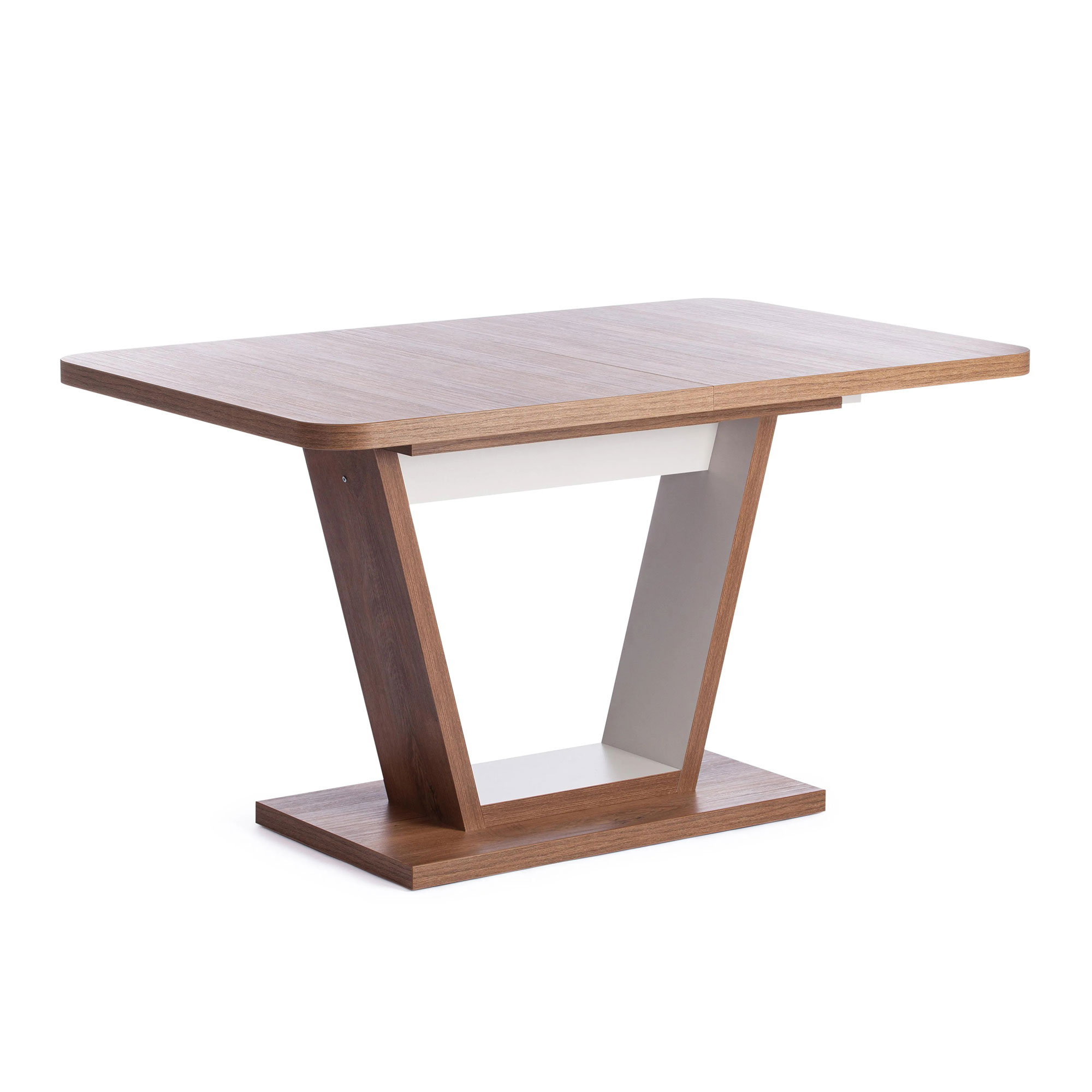 Обеденный стол TC Vox коричневый 132+40х85х75,5 см (19125) стол обеденный мебелик фидея 3 орех 120 160x70 п0003534