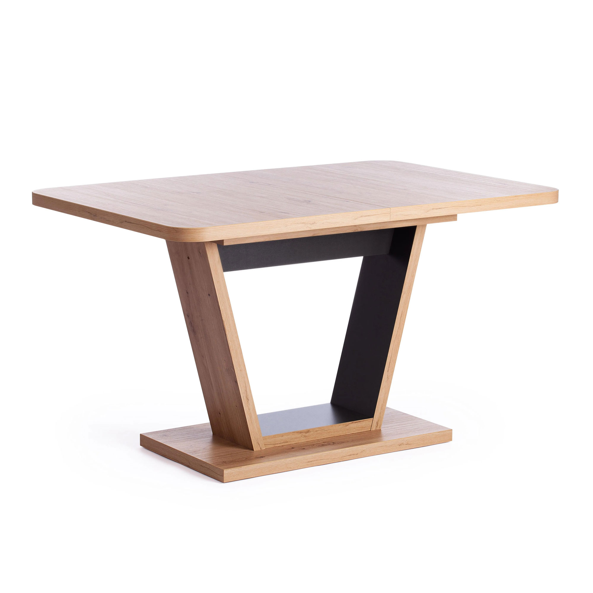 Обеденный стол TC Vox бежевый 132+40х85х75,5 см (19124) стол обеденный мебелик фидея 3 орех 120 160x70 п0003534