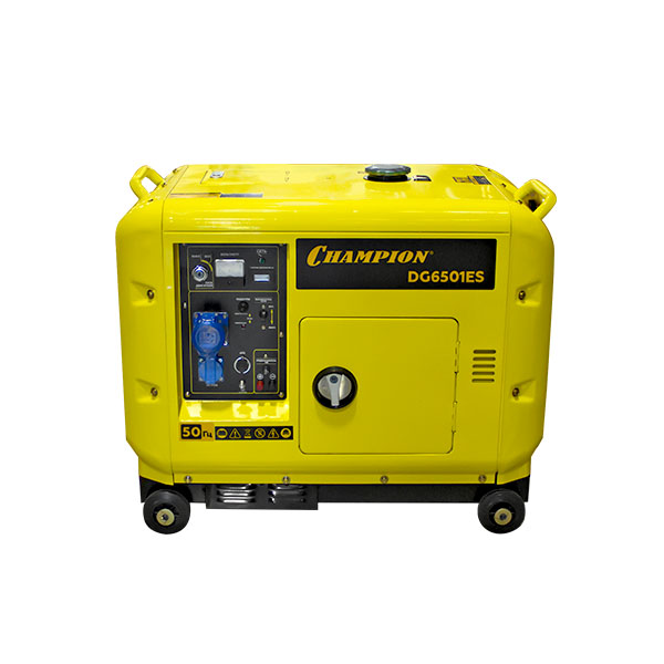 Генератор дизельный CHAMPION DG6501ES+ATS, цвет желтый