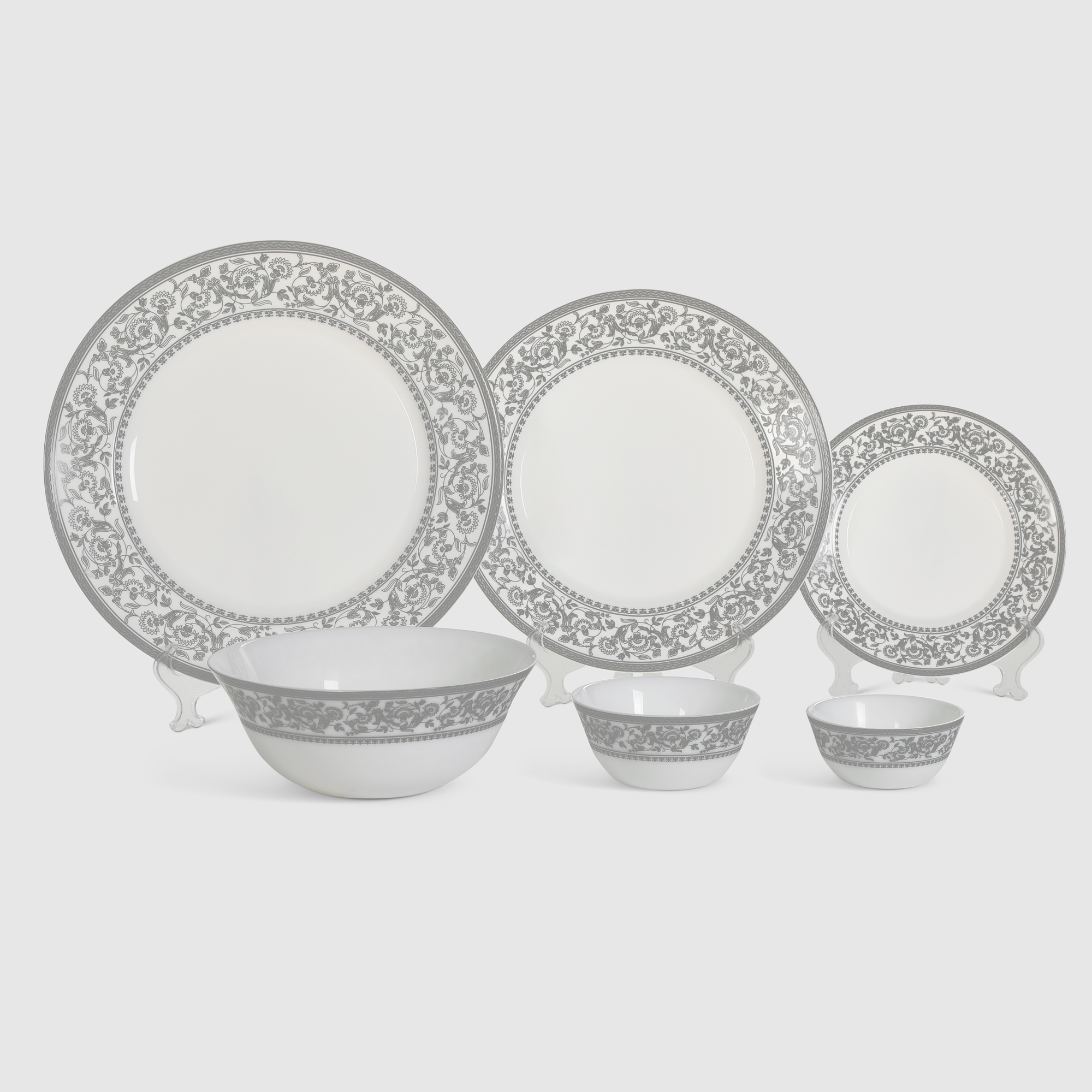Набор столовый La Opala Persian silver 33 предмета, цвет белый - фото 1