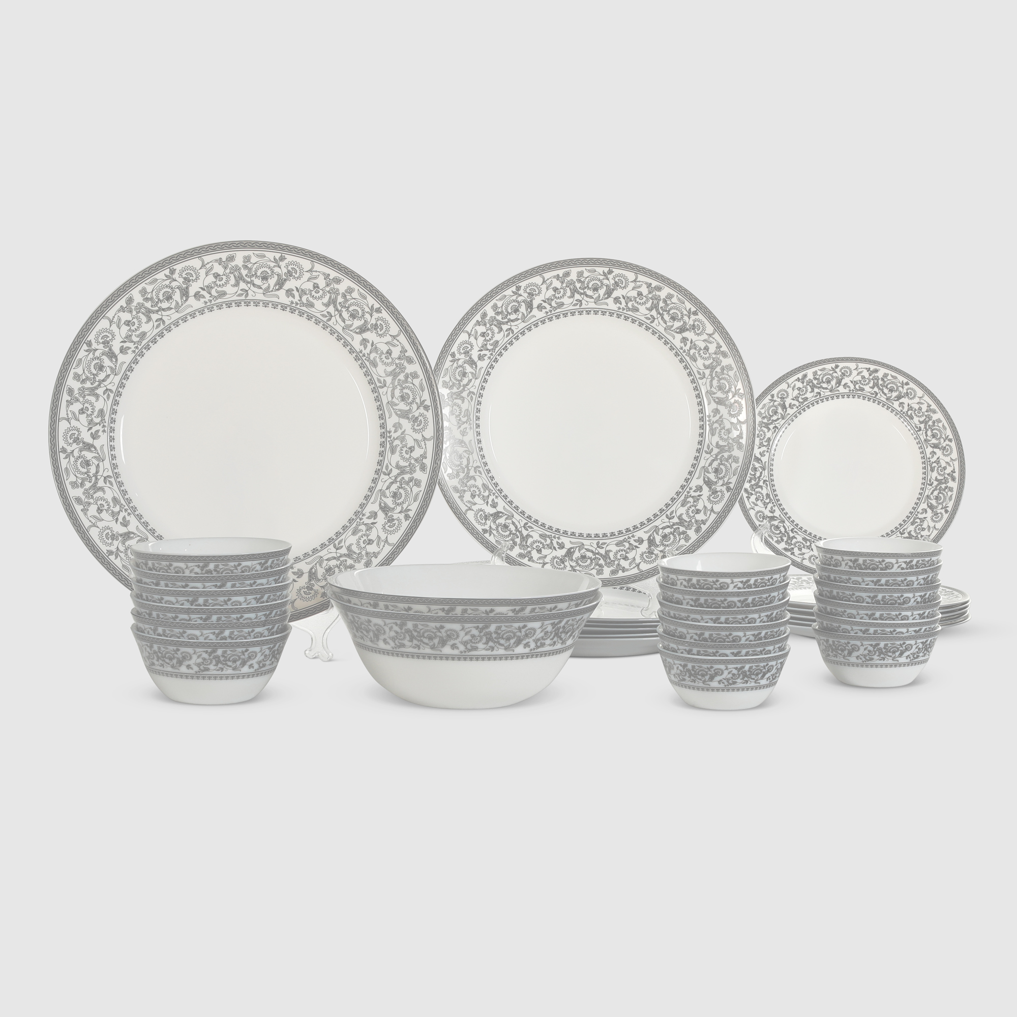 Набор столовый La Opala Persian silver 33 предмета, цвет белый - фото 2