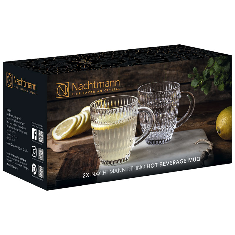 Набор кружек Nachtmann Ethno для горячих напитков 392 мл, 2 шт салатник nachtmann ethno голубой 750 мл