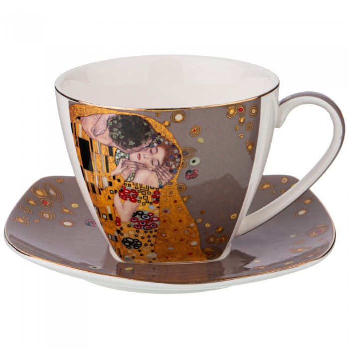Чайный набор Lefard Поцелуй (Климт), 220 мл, 4 предмета, на 2 персоны, цвет коричневый - фото 2
