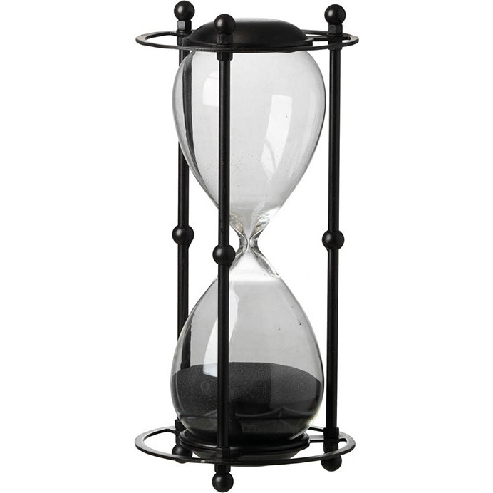 Часы Glasar песочные 60 минут 16х16х33см черные песочные часы glasar 9x9x25см
