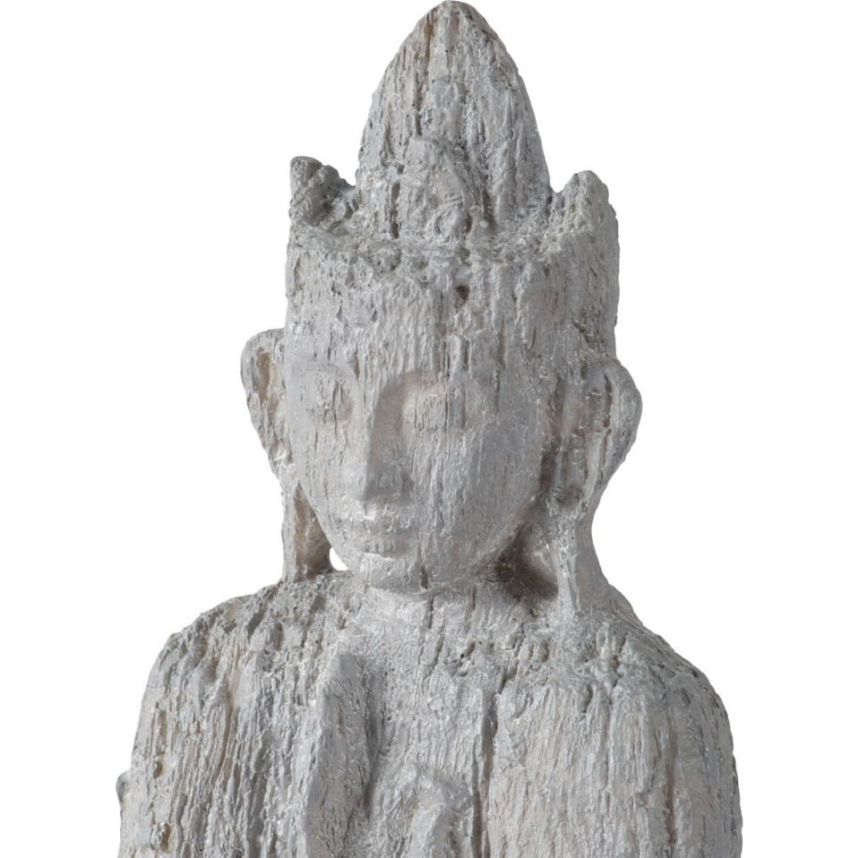 Фигурка Glasar будда 16x8x24см, цвет серый - фото 4