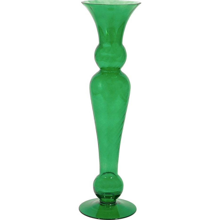 Ваза Glasar 18х18х70см зеленая ваза glasar фарфоровая с петухами 32х32х62 см