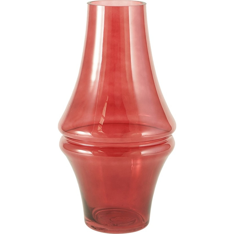 Ваза Glasar 19х19х35см красная ваза glasar 18x18x34см