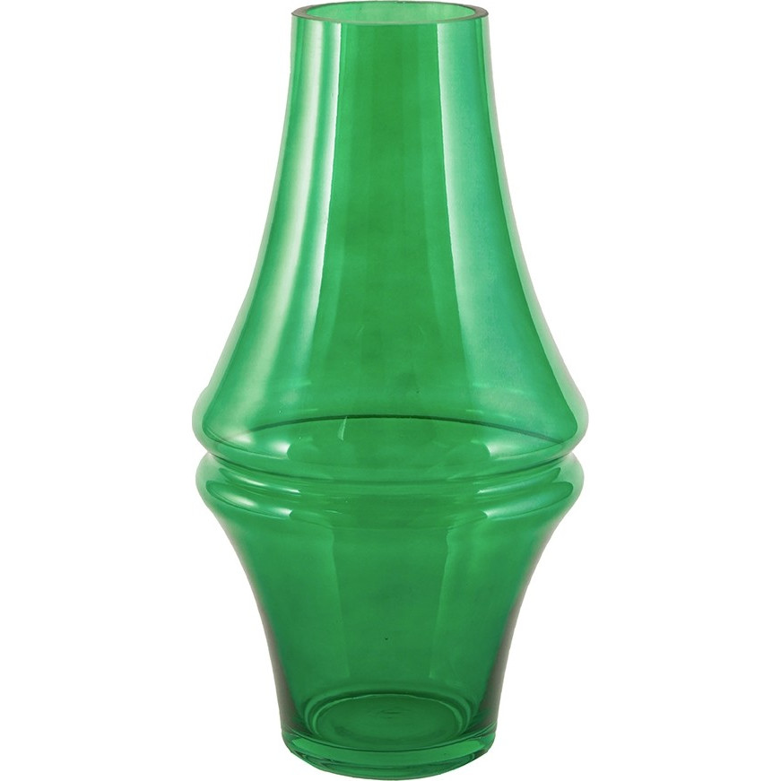 Ваза Glasar 19х19х35см зеленая ваза sibari зеленая
