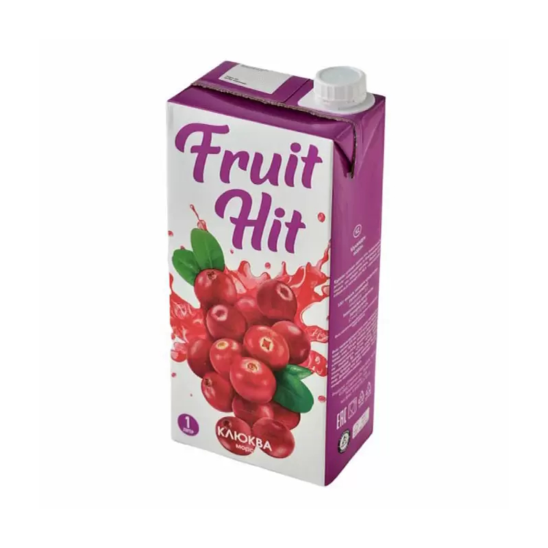 Морс Fruit Hit Клюквенный, 2 л морс чудо ягода клюквенный 0 97 литра