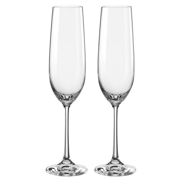 Набор бокалов Crystalex A.S. Виола для шампанского 190 мл 2 шт, цвет прозрачный - фото 1