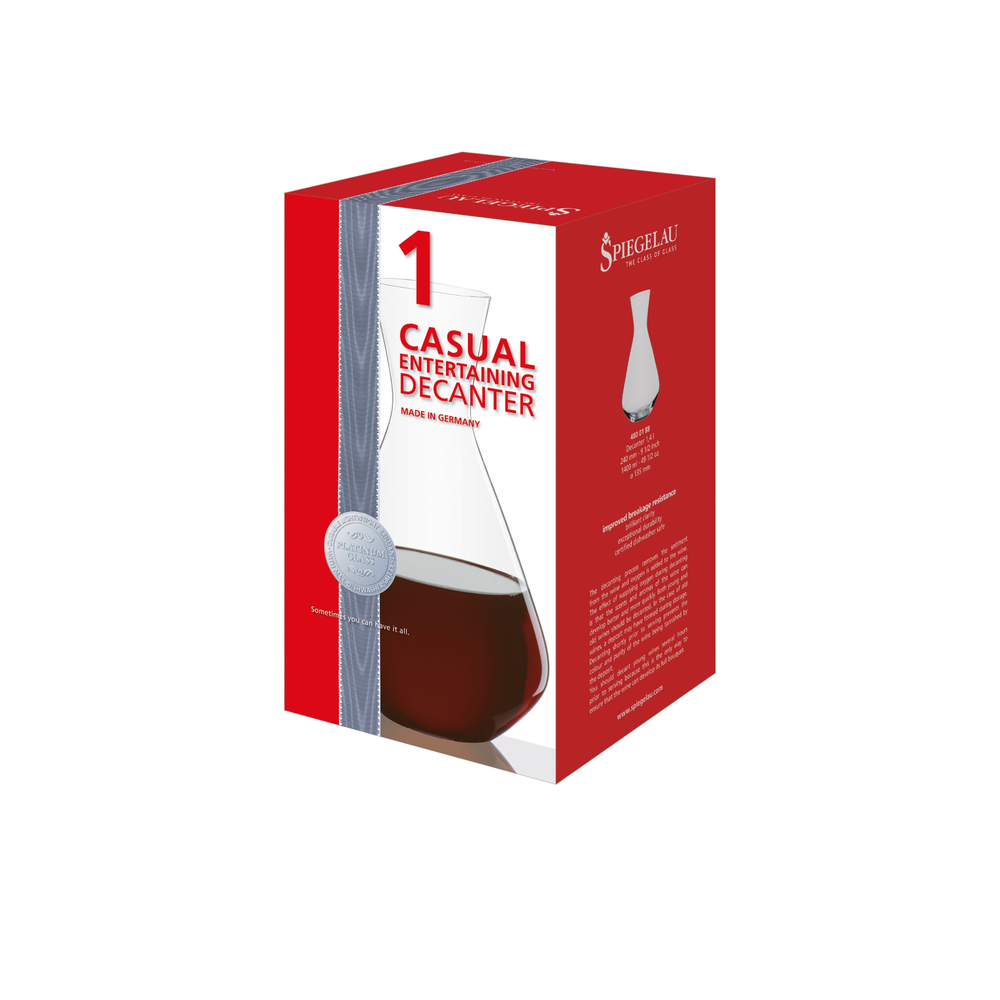 фото Декантер для вина spiegelau casual entertaining, 1,4 л