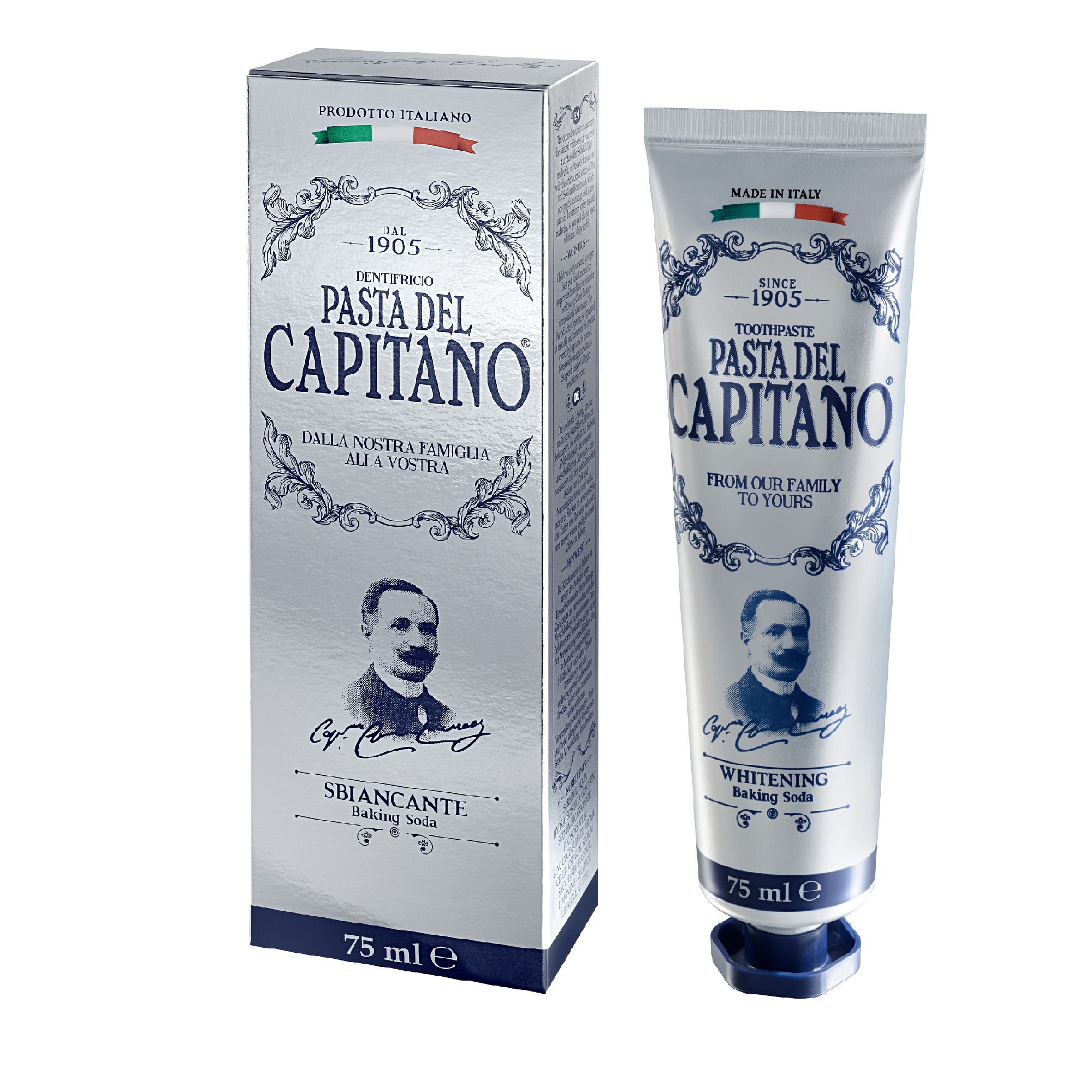 Паста зубная Pasta del Capitano Для деликатного отбеливания 75 мл ополаскиватель для полости рта pasta del capitano ginger