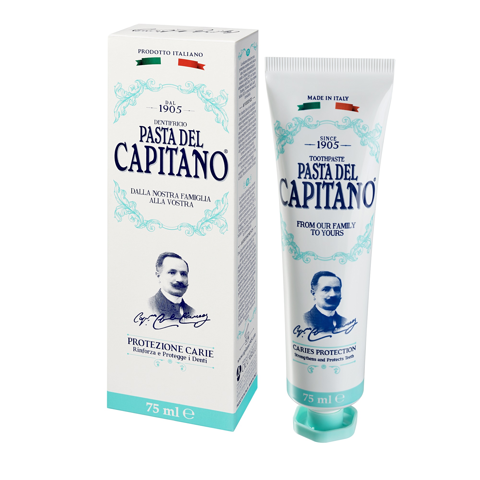 Паста зубная Pasta del Capitano Защита от кариеса 75 мл ополаскиватель для полости рта pasta del capitano ginger