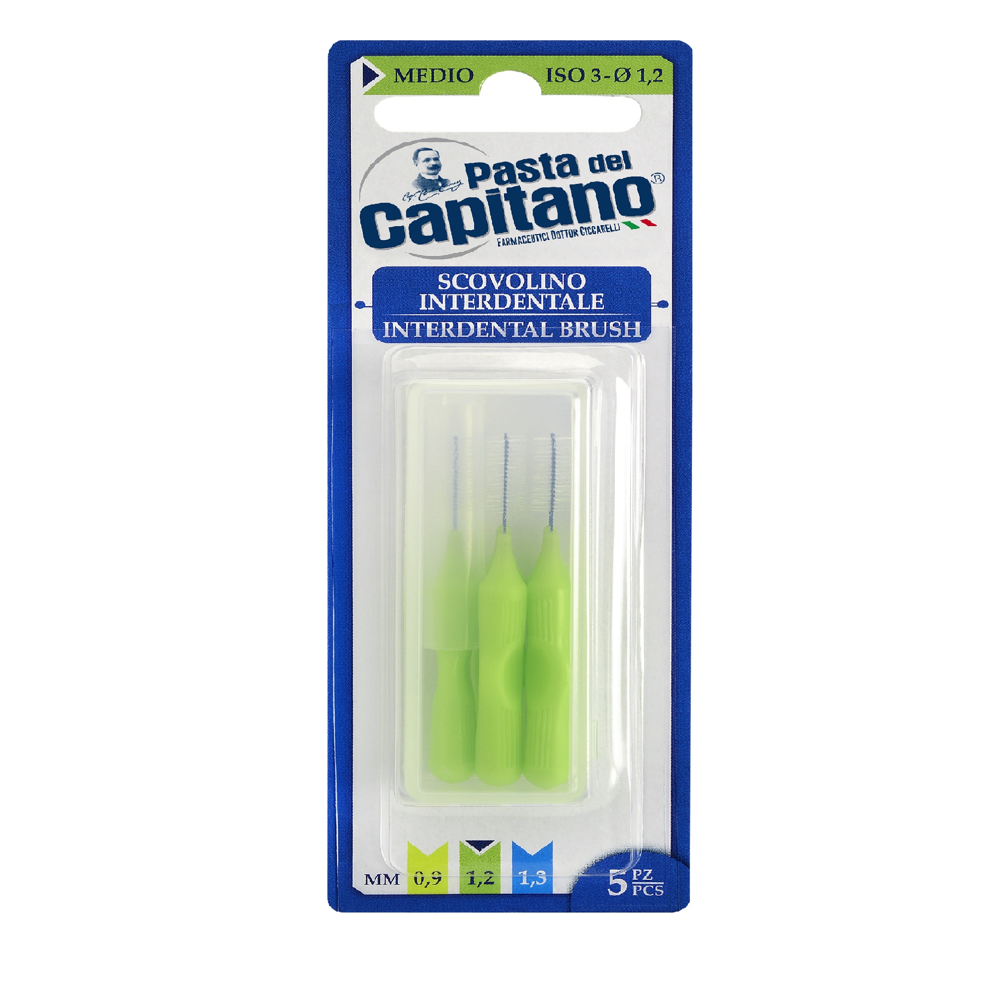 Ершики межзубные Pasta del Capitano 1,2 мм 5 шт ополаскиватель для полости рта pasta del capitano ginger