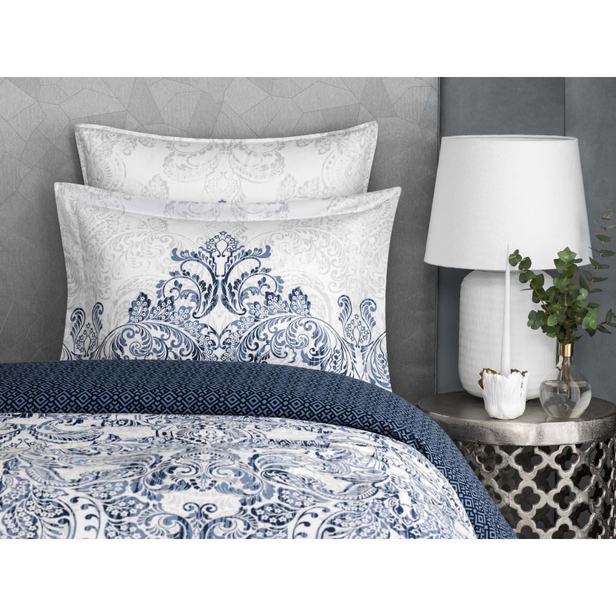 Комплект постельного белья Togas Флевланд бело-синий Полуторный, цвет белый, размер Полуторный - фото 4