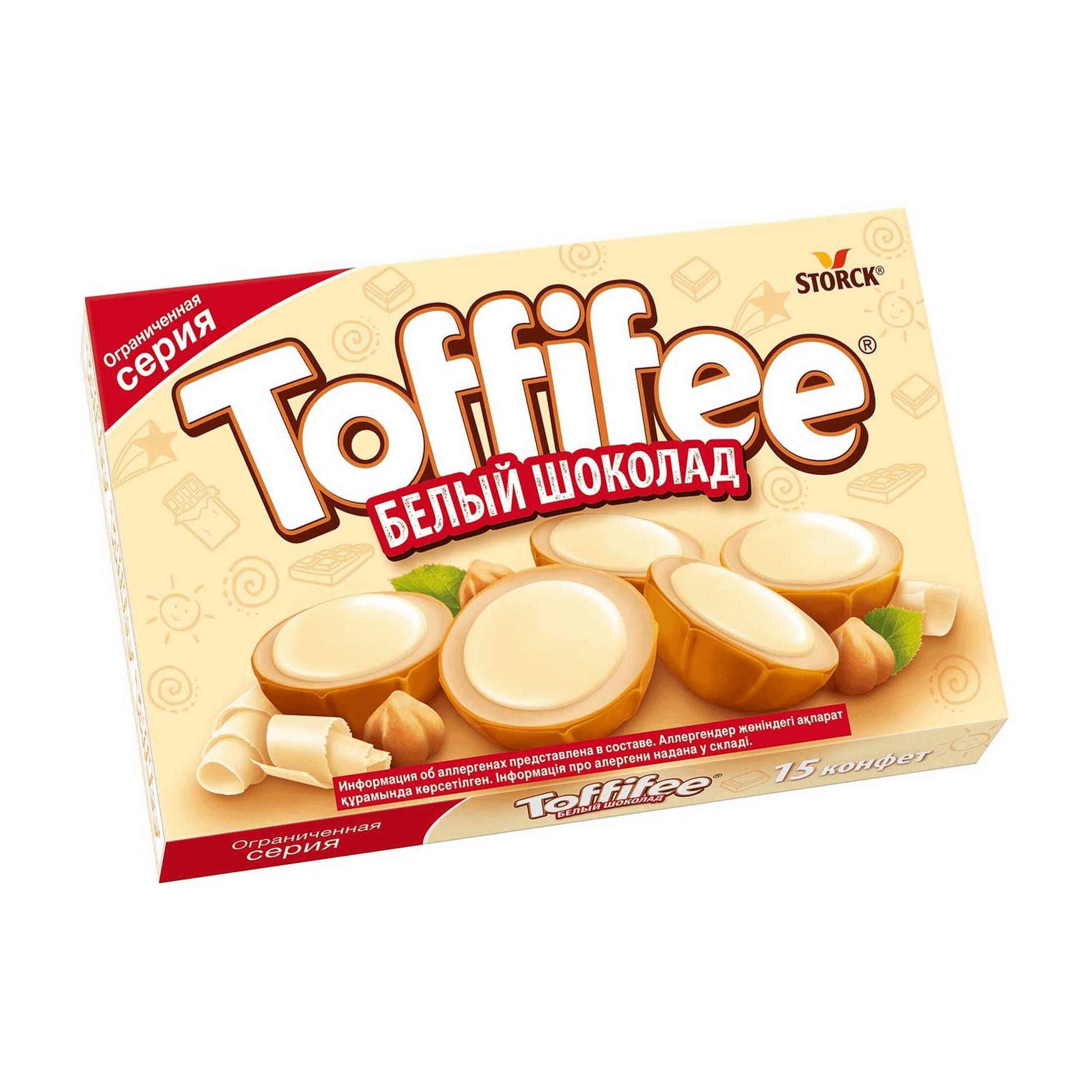 Конфеты Toffifee Белый шоколад 125 г