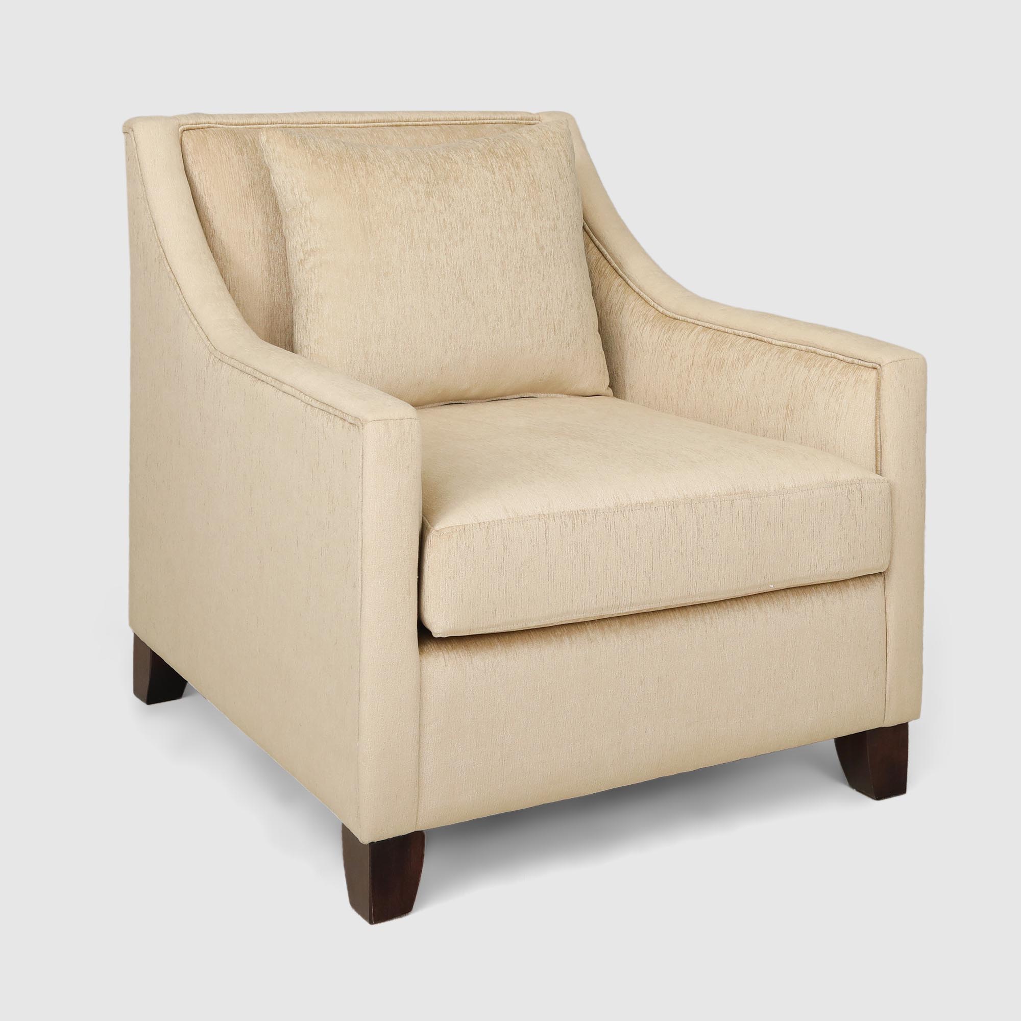Кресло Siemo Diva бежевое 82х80х86 см, цвет коричневый - фото 1