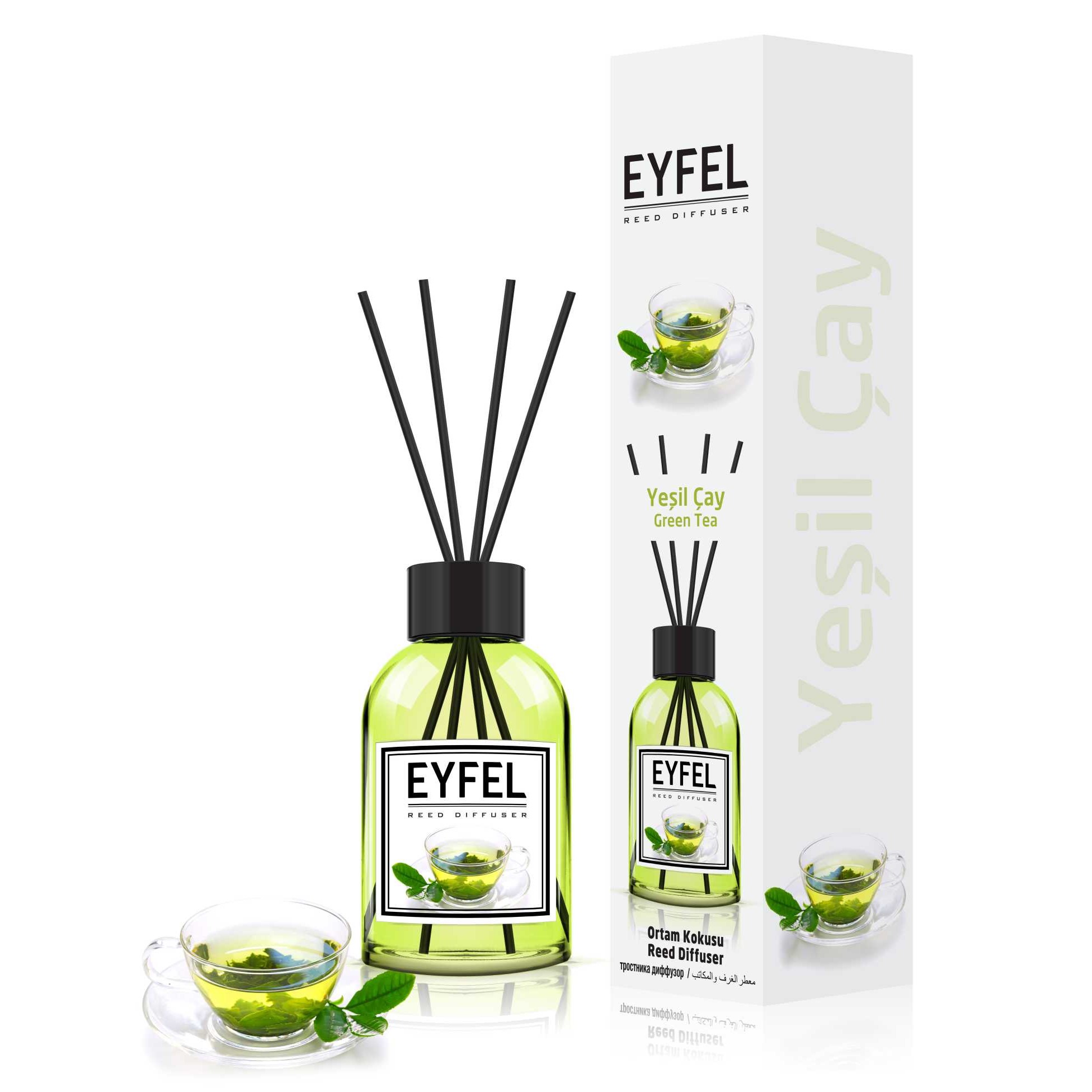 Аромадиффузор Eyfel Parfum зеленый чай 100 мл аромадиффузор eyfel parfum апельсин 100 мл