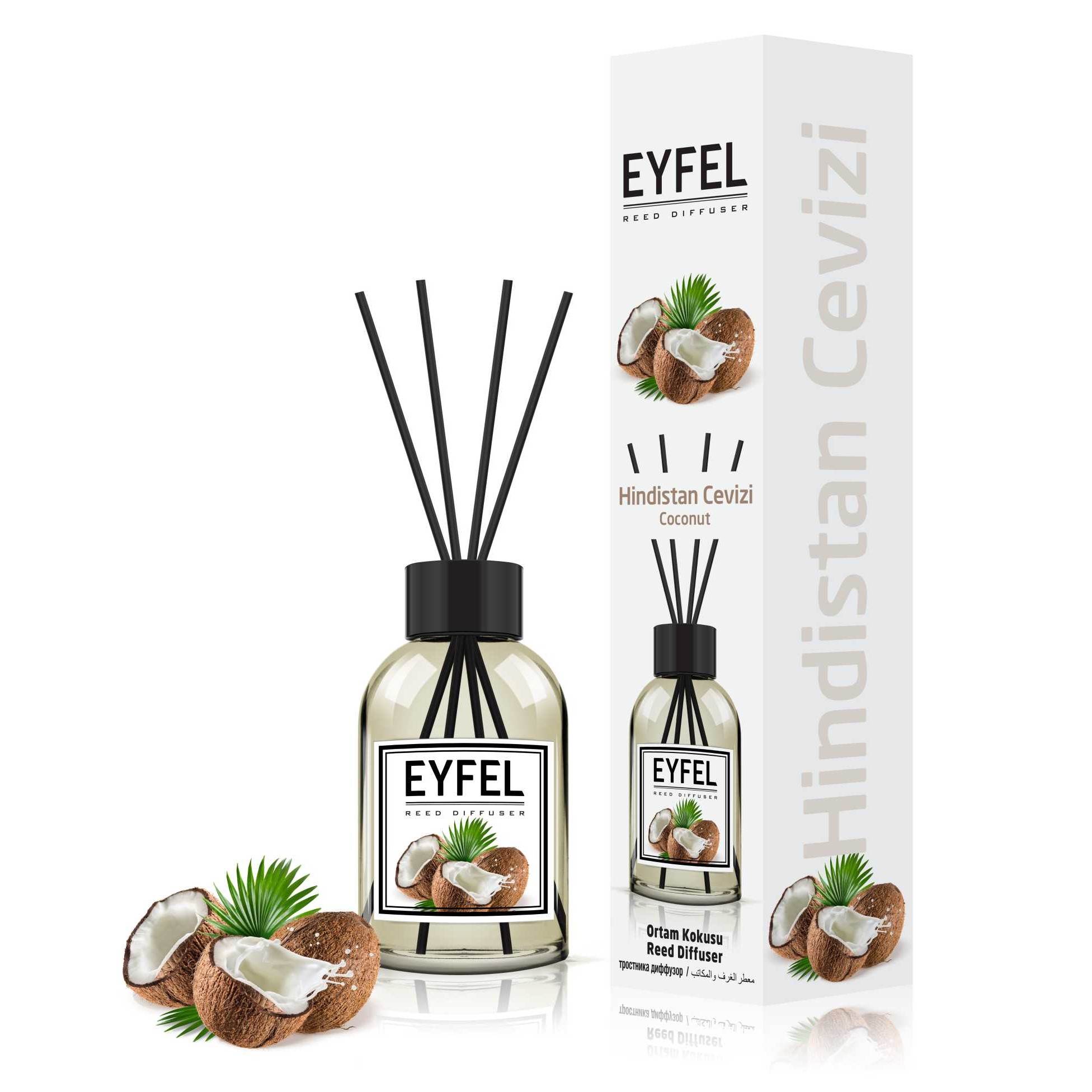 Аромадиффузор Eyfel Parfum кокос 100 мл аромадиффузор eyfel parfum сосна с мятой 100 мл