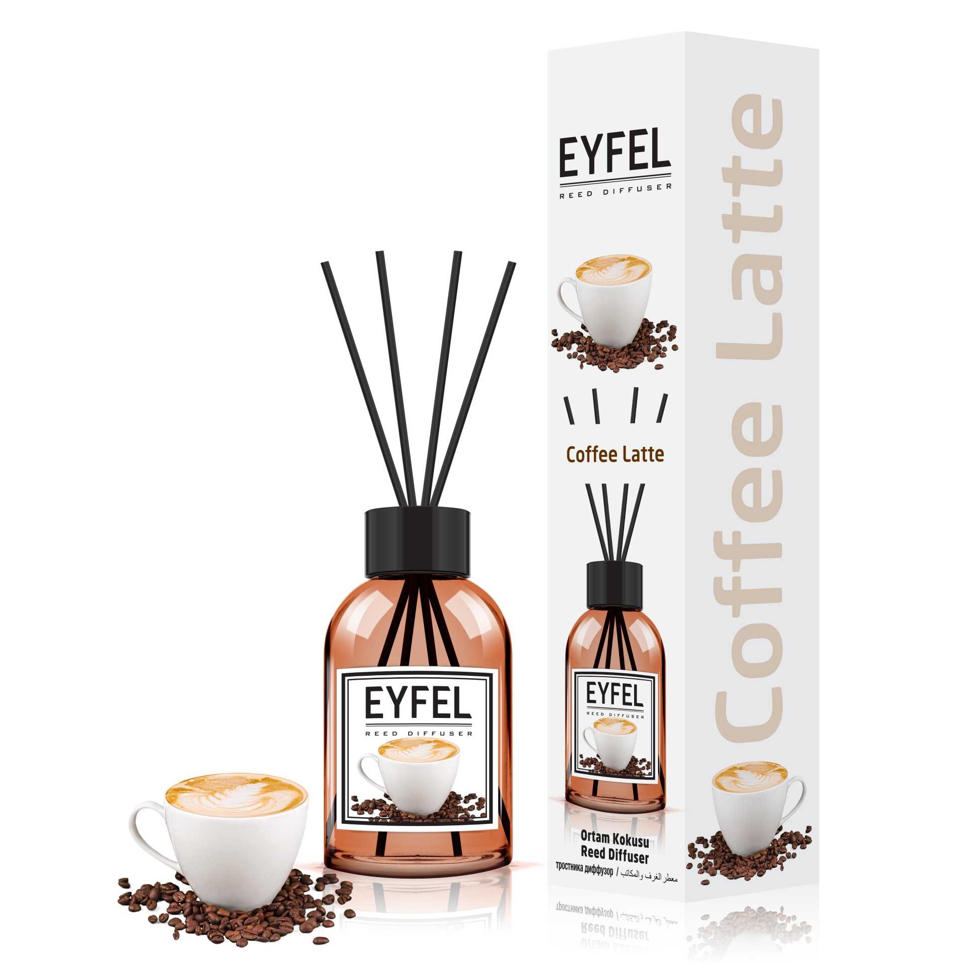 Аромадиффузор Eyfel Parfum кофе латте 100 мл аромадиффузор eyfel parfum сосна с мятой 100 мл