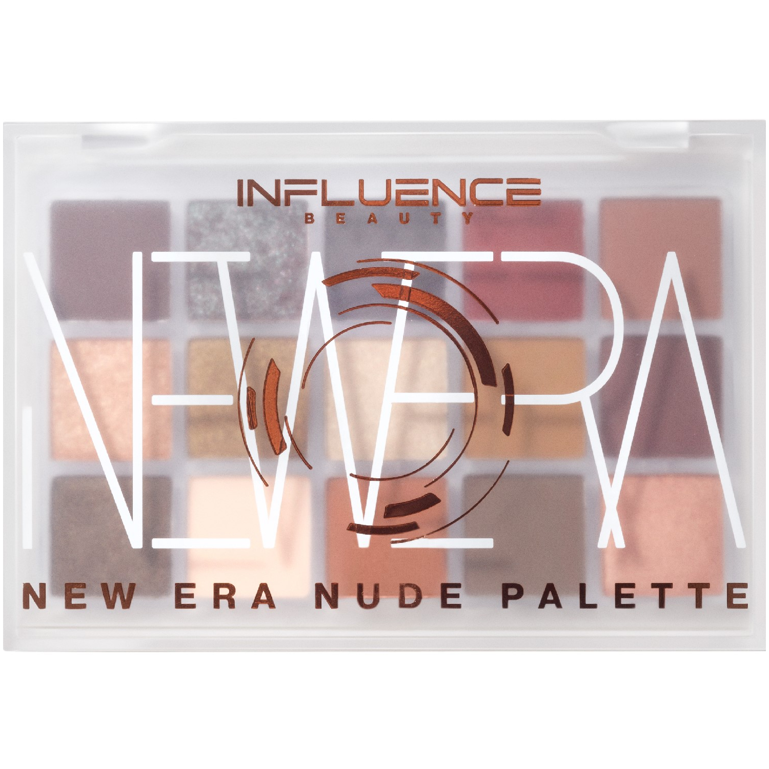 фото Палетка теней influence beauty new era из 15 оттенков, высокопигментированная текстура, идеальный нюдовый макияж, 11г