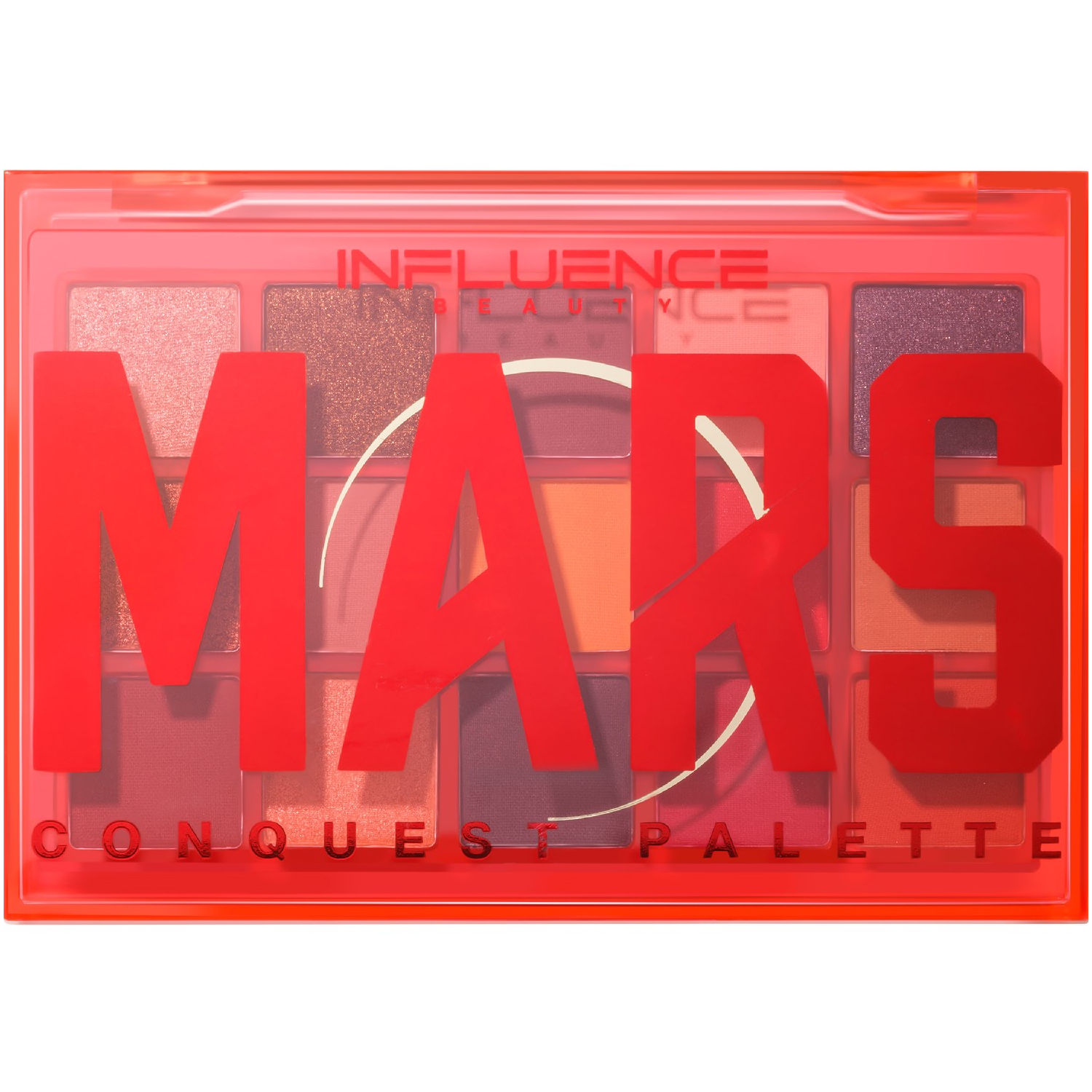 фото Палетка теней influence beauty mars из 15 оттенков, высокопигментированная текстура, идеальна для экспериментов с макияжем, 11г