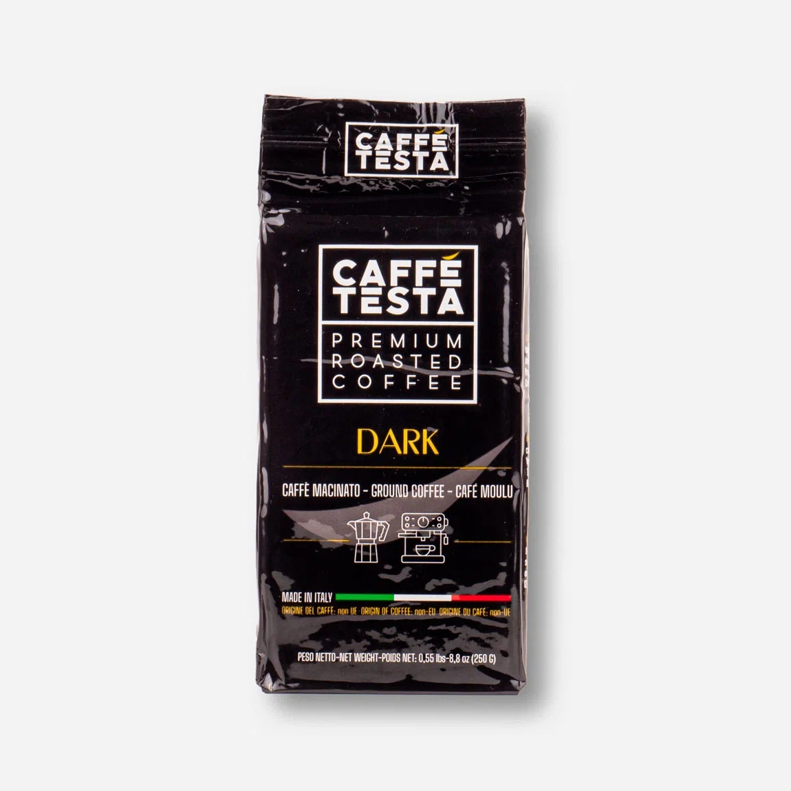 Кофе молотый Caffe Testa Dark, 250 г кофе в капсулах diemme caffe mente 10 шт