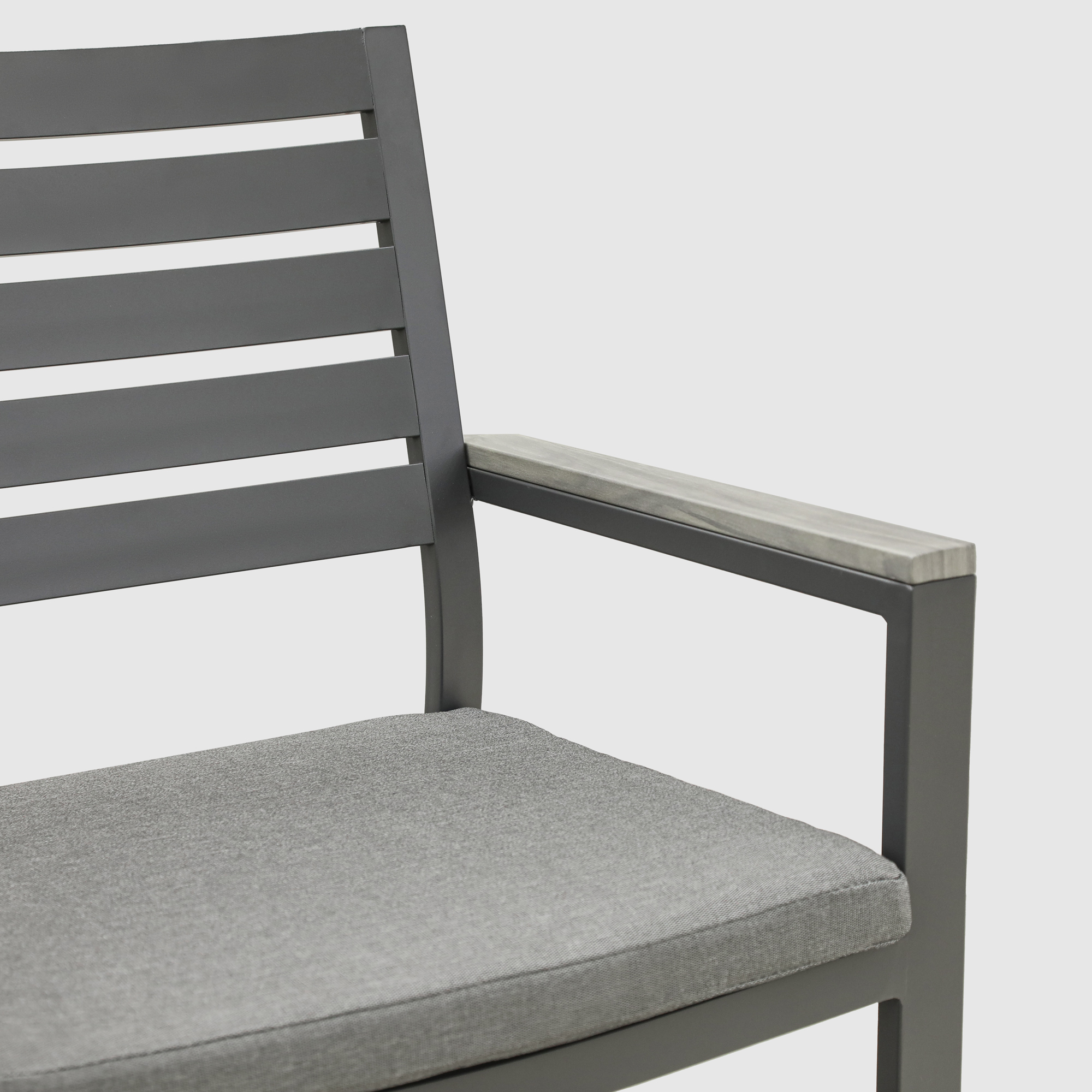 Комплект мебели Bizzotto угольный 11 предметов, цвет серый, размер 56х62х88 - фото 15