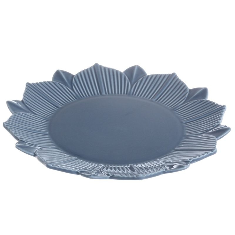 Тарелка десертная Myatashop Lotus magic 21 см голубая керамогранит alma ceramica magic синий lapp 60х60