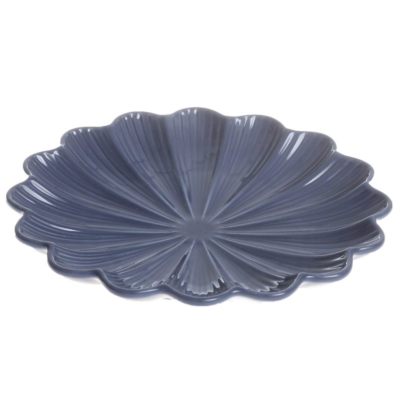 Тарелка для закусок Myatashop Lotus magic 16 см темно-синяя керамогранит alma ceramica magic синий lapp 60х60